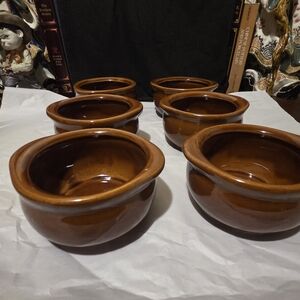 Set of Brown Ceramic Bowls